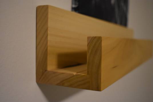 Poplar picture ledge shelf